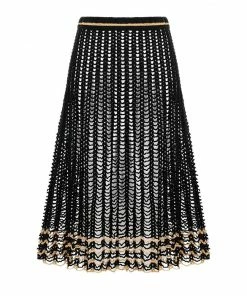 Beachy Side Black Knit Midi Length Skirt Bottoms 23 Beachy Side Black Knit Midi Length Skirt Bottoms