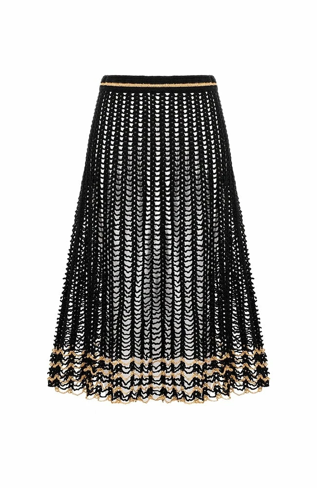 Beachy Side Black Knit Midi Length Skirt Bottoms 13 Beachy Side Black Knit Midi Length Skirt Bottoms