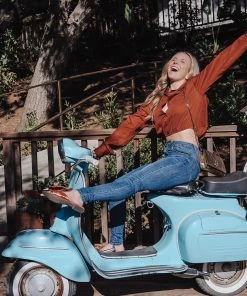 Stillwater Toast Cropped Button Up