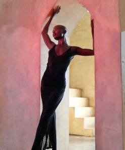 Moeva Black Knit Maxi Dress Dresses