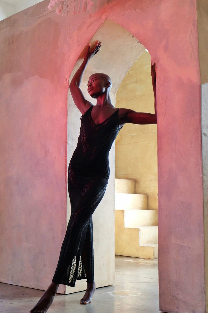 Moeva Black Knit Maxi Dress Dresses 3 Moeva Black Knit Maxi Dress Dresses