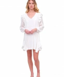 Dress Forum Ivory Pom Pom Dress With Ruffles 13 Dress Forum Ivory Pom Pom Dress With Ruffles