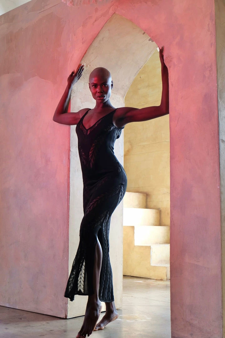 Moeva Black Knit Maxi Dress Dresses 4 Moeva Black Knit Maxi Dress Dresses