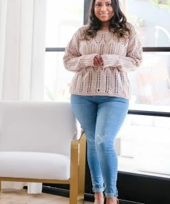 Dress Forum Cream Open Knit Sweater Tops