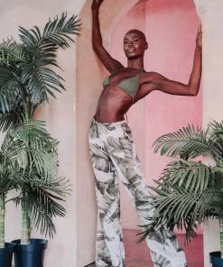 Aguaclara Palm Palazzo Pant