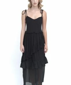 EastNWest Label Basics Black Tiered Ruffle Dress 13 EastNWest Label Basics Black Tiered Ruffle Dress