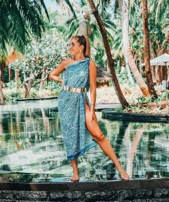 Azulu Swim Blue Arches Square Scarf