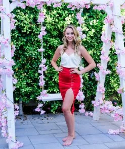 Beautiful Creature Ivory Satin Cami Basics