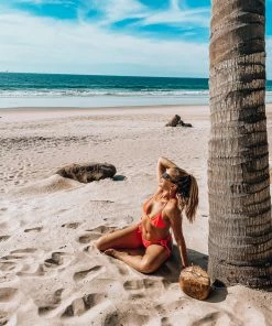 VDM Neon Orange String Bikini Bottoms