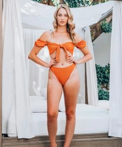 Same Swim Copper High Rise Bikini Bottoms