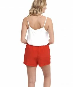 Shahida Parides Red Shorts With Pockets 15 Shahida Parides Red Shorts With Pockets