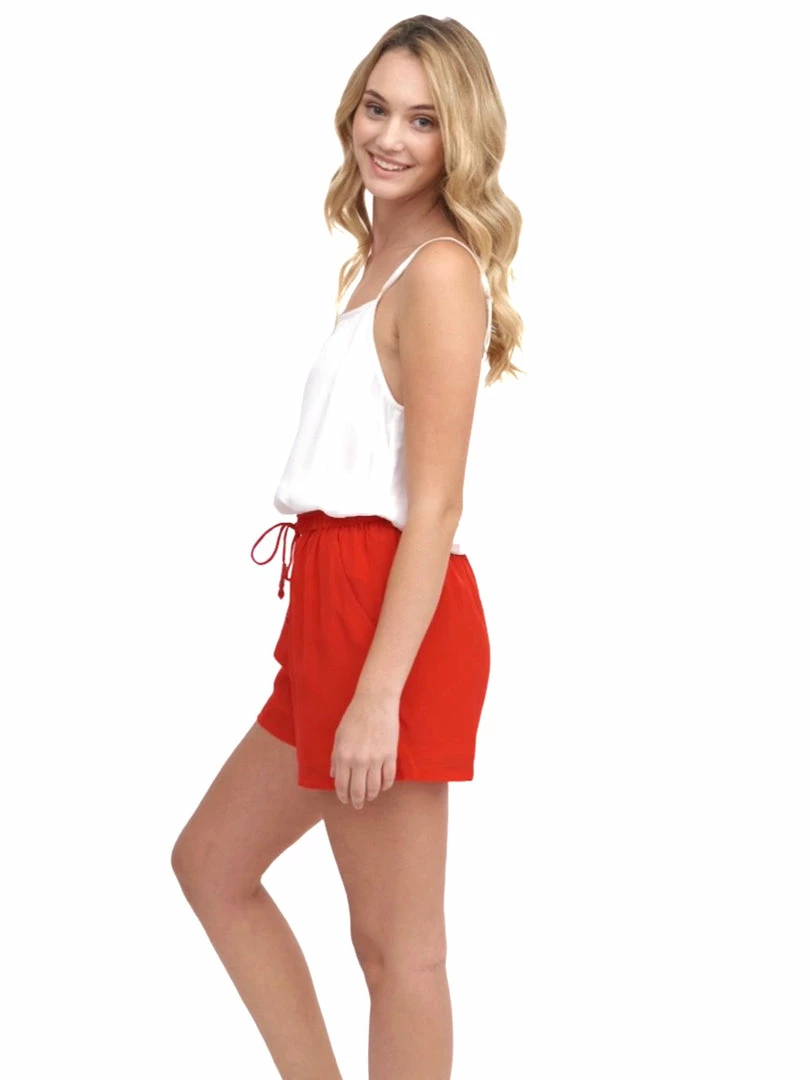 Shahida Parides Red Shorts With Pockets 7 Shahida Parides Red Shorts With Pockets