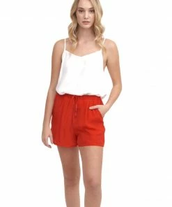 Shahida Parides Red Shorts With Pockets 12 Shahida Parides Red Shorts With Pockets