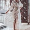 Waimari Dresses Button Up White Lace Maxi Dress