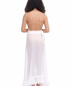 Waimari White Sheer Wrap Skirt