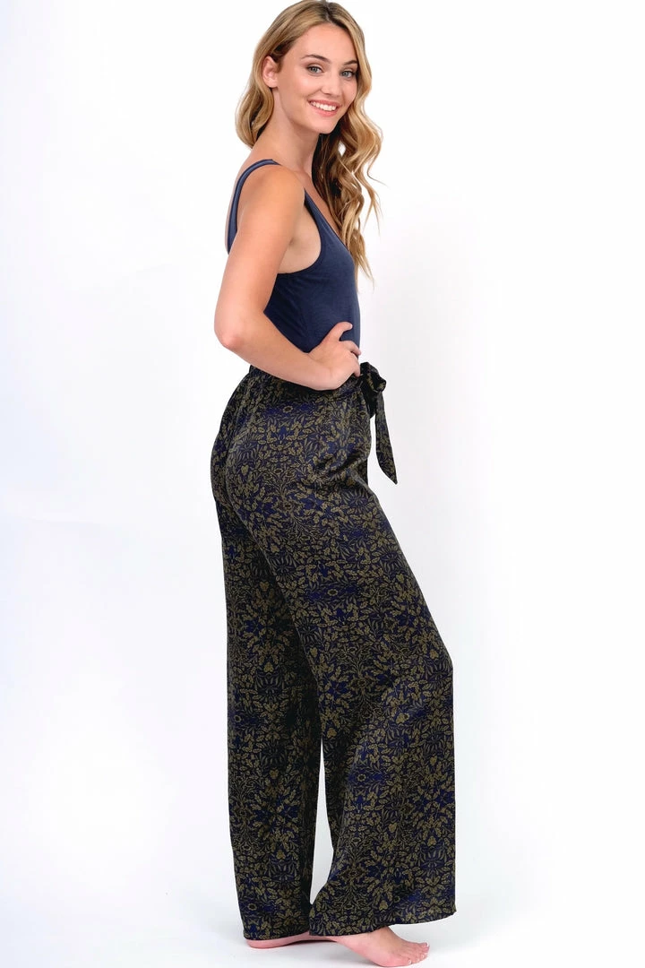 Tyche Foliage Print Wide Leg Pants Bottoms 9 Tyche Foliage Print Wide Leg Pants Bottoms