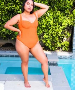 Same Copper Bustier One Piece Swimsuit