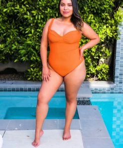Same Copper Bustier One Piece Swimsuit