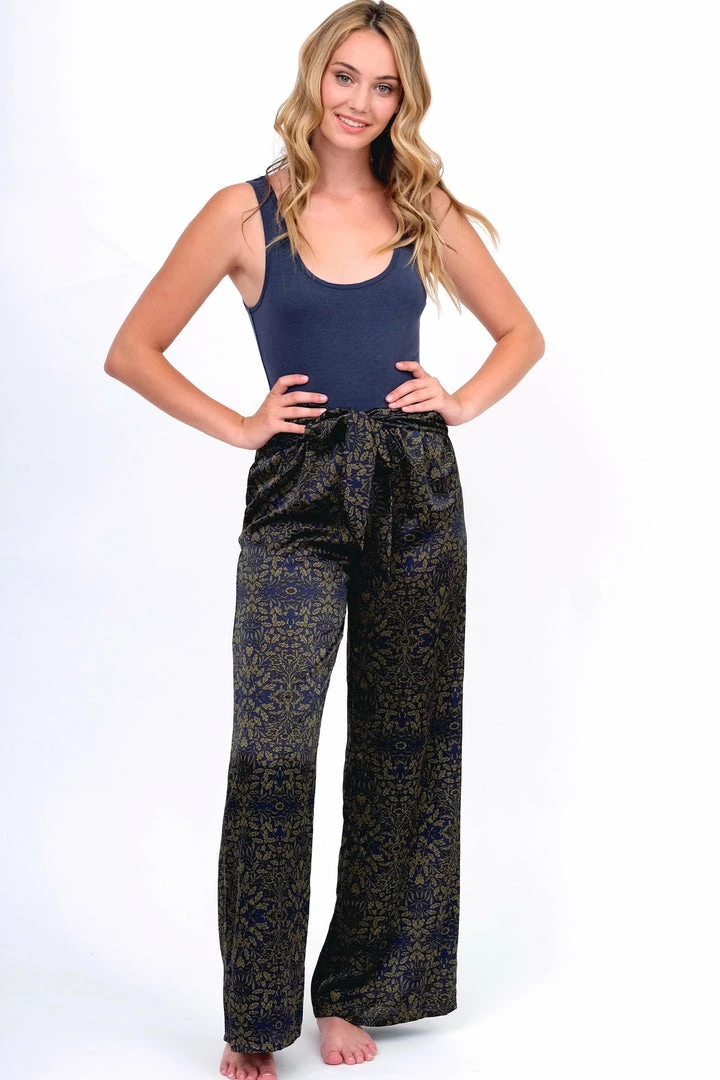Tyche Foliage Print Wide Leg Pants Bottoms 8 Tyche Foliage Print Wide Leg Pants Bottoms
