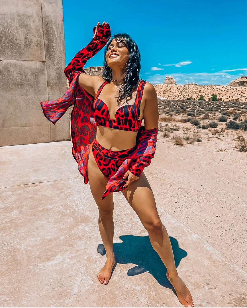 Aguaclara Red Leopard Button Up Top Tops 7 Aguaclara Red Leopard Button Up Top Tops