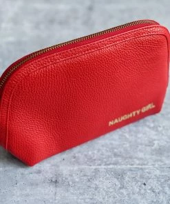 Etsy Accessories Red Leather Makeup Bag Large