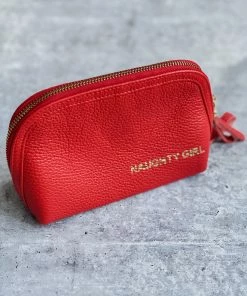 Etsy Red Leather Makeup Bag Medium Accessories