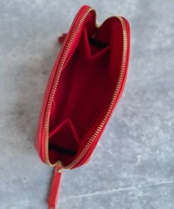 Etsy Accessories Red Leather Makeup Bag Large