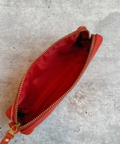 Etsy Accessories Red Leather Pencil Case
