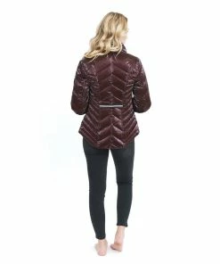 Blanc Noir Puffer Jacket With Zip Down Hood Mulberry Basics 17 Blanc Noir Puffer Jacket With Zip Down Hood Mulberry Basics