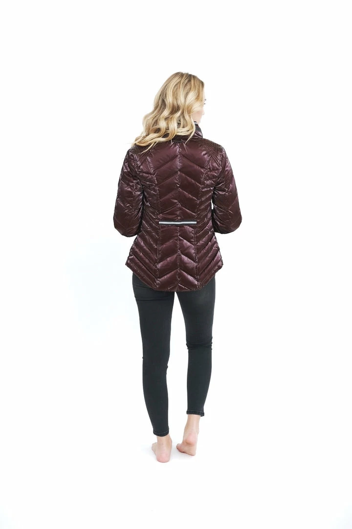 Blanc Noir Puffer Jacket With Zip Down Hood Mulberry Basics 10 Blanc Noir Puffer Jacket With Zip Down Hood Mulberry Basics