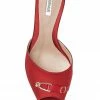 Murmur Red Satin Heels Shoes