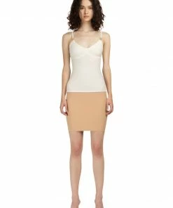 Murmur Basics White Tank Top With Garter Clips