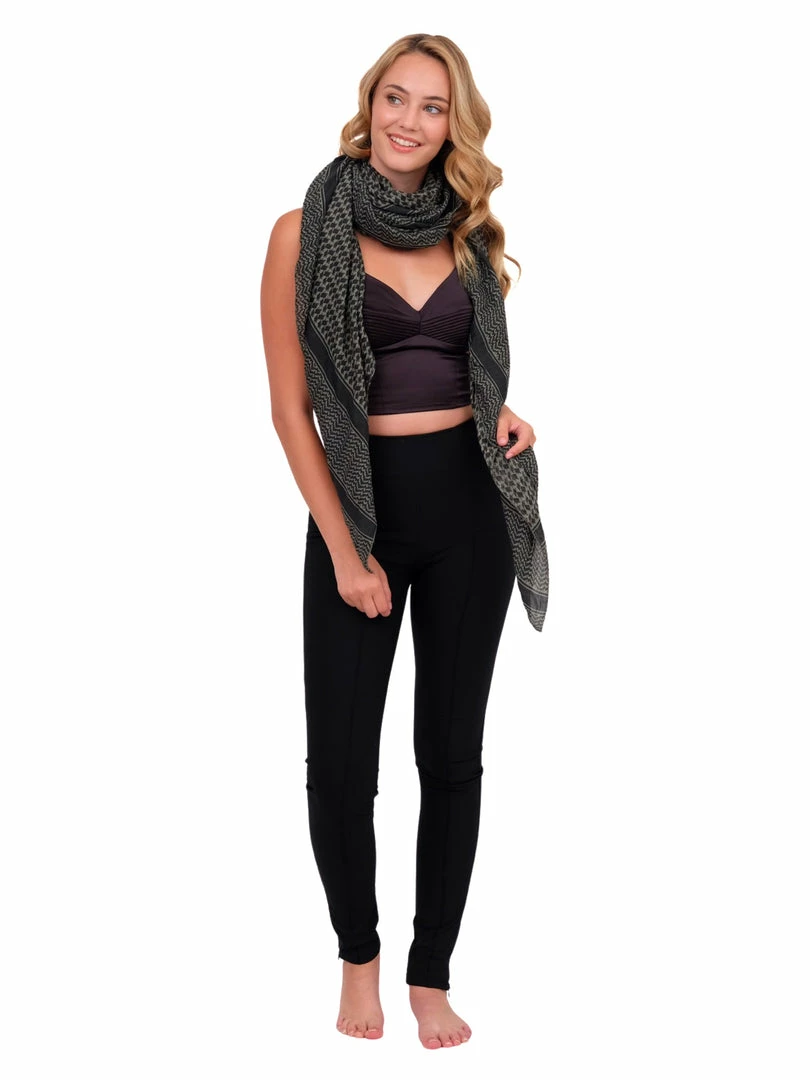 Q2 Black And Grey Print Scarf Accessories 6 Q2 Black And Grey Print Scarf Accessories