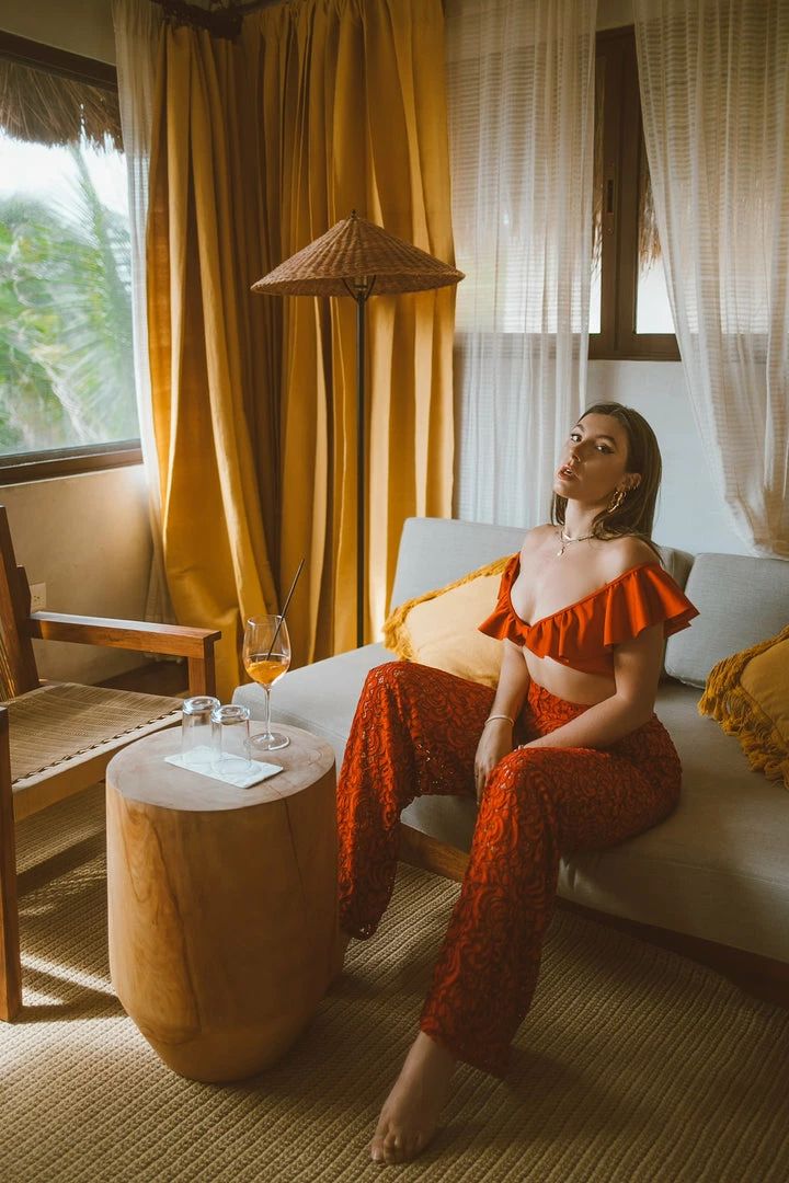 MOS Liquor Red Ruffle Bikini Top 8 MOS Liquor Red Ruffle Bikini Top