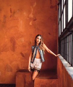 Pho Bottoms White Woven Shorts With Tassels