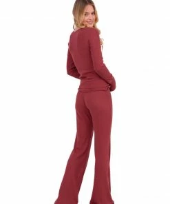 Glyder Merlot Ribbed Lounge Pant Pajamas