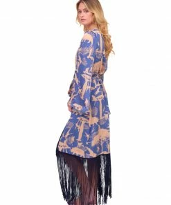 Azulu Dresses Congo Kimono With Fringe