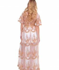Cloud Ten White And Rainbow Lace Maxi Dress Dresses
