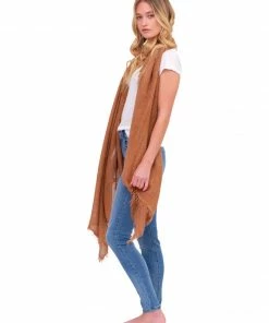 Q2 Accessories Caramel Scarf With Metallic Details