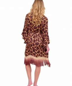 Pho Dresses Giraffe Print Wrap Dress With Fringe 27 Pho Dresses Giraffe Print Wrap Dress With Fringe