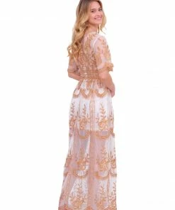 Cloud Ten White And Rainbow Lace Maxi Dress Dresses