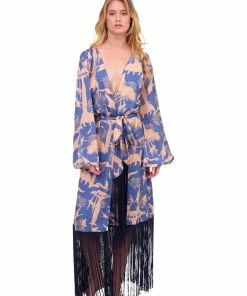 Azulu Dresses Congo Kimono With Fringe
