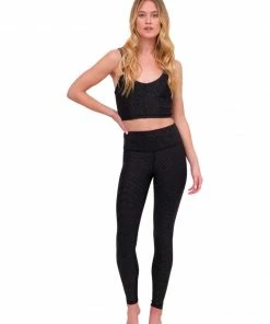 Glyder Activewear Black With Shimmer Yoga Pants