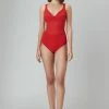 Murmur Red Grid Bodysuit Basics