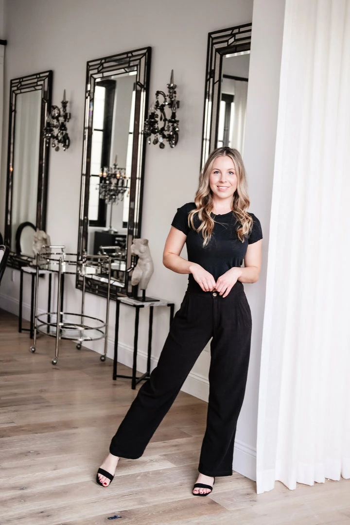 Stillwater Black Linen Trouser Pant Basics 3 Stillwater Black Linen Trouser Pant Basics