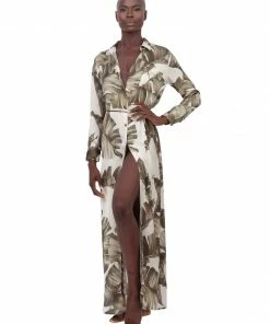 Aguaclara Palm Leaf Tunic Coverup Tops 22 Aguaclara Palm Leaf Tunic Coverup Tops