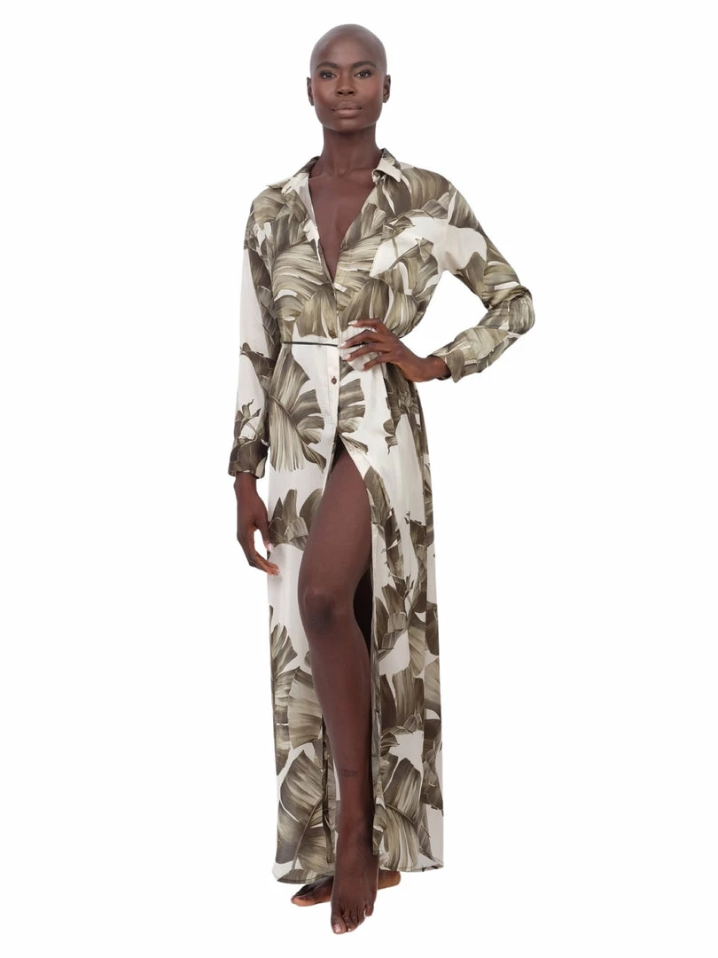 Aguaclara Palm Leaf Tunic Coverup Tops 10 Aguaclara Palm Leaf Tunic Coverup Tops