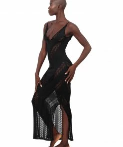 Moeva Black Knit Maxi Dress Dresses 22 Moeva Black Knit Maxi Dress Dresses