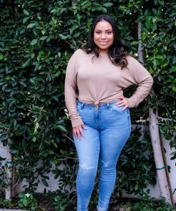 Stillwater Long Sleeve Top With Front Knot