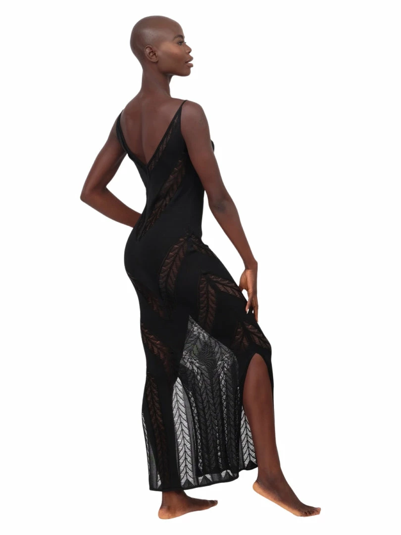 Moeva Black Knit Maxi Dress Dresses 11 Moeva Black Knit Maxi Dress Dresses